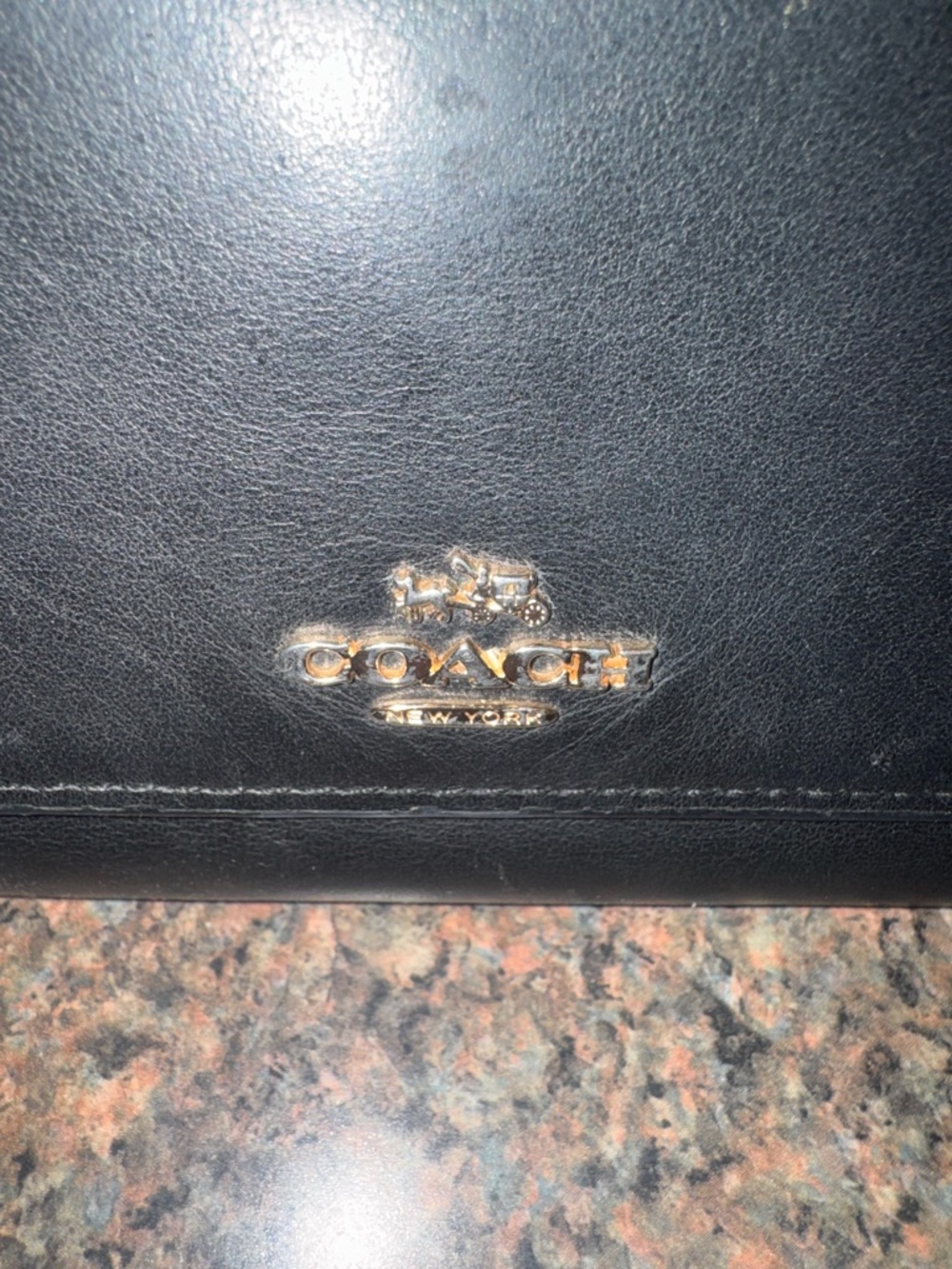 Coach Black Leather Chain Crossbody Wallet on chain - Picture 3 of 4